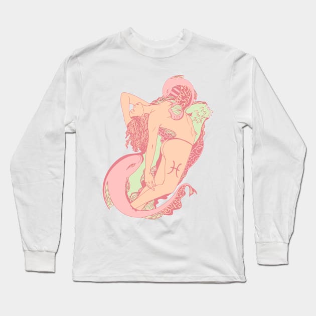 Lpink Pisces Beauty Long Sleeve T-Shirt by kenallouis